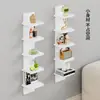 Prateleira de Parede Transfronteiriça Simples Prateleira de Enfeites Montada na Parede Divisória Decorativa de Sala de Estar Estudo Prateleira de Armazenamento Multicamadas