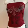 Colete Gótico Dark Estilo Y2K Feminino Tomara que Caia Slim Fit Sexy Estilo Hot Girl Ins High Street Retro Transfronteiriço Novo Estilo