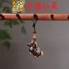 Pingente Chaveiro Cavalo Pintado, Ornamento Pendurado Carruagem de Cavalo Esculpida em Sândalo Yiming Xianyuan, Pingente de Bolsa, Corrente para Celular Presente