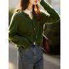 Zwg666424Vg Artículo Práctico de Otoño e Invierno Cálido Cárdigan Chaqueta de Punto Casual Bicolor para Mujer 2025