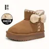 Botas de Neve para Meninas 2026 Outono Novo Estilo Infantil Mais Veludo Antiderrapante Botas Grandes de Algodão Botas Princesa Menina Neve de Algodão Bebê