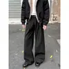 Pantalones plisados de marca de moda transfronteriza, corte limpio, pantalones casuales rectos de alta gama para hombre de primavera y otoño