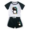 Traje deportivo de verano de celebridades en línea para niños, nuevo, de moda, lindo, frito, ropa de verano para niños guapos de Street Boys