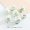 Cuentas Cerámicas Color Ceniza Galvanizadas 14mm Pulsera Templo Cuentas Accesorios para Joyería DIY Accesorios para Pulseras Stock Listo
