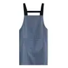 Delantal de cocina impermeable y a prueba de aceite para el hogar, cocina doméstica, nuevo estilo 2026, ropa de trabajo para catering y trabajo, versión estampada para mujer