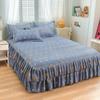 Colcha Simmons Cepillada Transfronteriza Algodón de Aloe Vera Pieza Única Falda de Cama de Doble Cara Cubre Cama Algodón Imitación Princesa Coreana Cubre Cama Venta al por Mayor