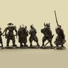 Chuangbai Cobre Samurai Brilhante Japonês Soldado Antigo Modelo de Brinquedo Acabado Jogo de Mesa Ornamentos de Carro Feito à Mão