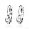 Suministro directo transfronterizo aretes de acero inoxidable con incrustaciones de diamantes para mujer, aretes de flor y moño de moda, accesorios para orejas sin perforación, joyería de lujo ligero