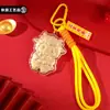 Regalo de Año Nuevo Llavero de Oveja con Lámina de Oro Colgante para Bolso Año de la Oveja Exquisita Bendición Cadena para Teléfono Móvil Lanyard