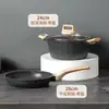 Atacado Transfronteiriço Potes Britânicos, Potes Antiaderentes de Pedra de Arroz Medicinal, Fogões de Indução, Fogões a Gás, Frigideiras, Panelas de Sopa, Conjuntos de Panelas de Leite