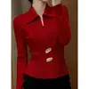 Suéter para Mujer 2026 Otoño/Invierno Nuevo Top de Manga Larga Estilo Coreano Cintura Delgada Cuello Suelto Cárdigan de Punto Versátil