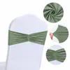 Decoração de encosto de cadeira de alta elasticidade para banquete de casamento internacional com laço sem amarração, capas de cadeira elásticas e cintos para cadeiras