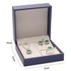 Pérola caixa de joias de armazenamento pu ângulo reto flip joias set box joias de três peças conjunto de joias fabricantes atacado