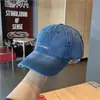 Gorra de Mezclilla Lavada con Letras Ins Estilo Japonés para Mujer Primavera y Verano Estilo Coreano Moderna para Hombre Casual Combinable con Todo Gorra de Béisbol con Visera