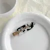 Clip ins de acetato sin costuras para flequillo estilo chica clip lateral estampado de leopardo temperamento colorido alta gama nuevo tocado de celebridad en línea