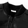 Fornecimento Direto da Fábrica Roupas para Meninos Primavera e Outono Novidades em Estoque Jaqueta de Couro Gola Alta Pequena Casaco Fashion à Prova de Vento