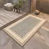 Alfombrilla de baño de alta gama en estilo wabi-sabi japonés, absorbente de agua y antideslizante, resistente a la suciedad y duradera, alfombrilla de suelo de tierra de diatomeas