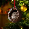 Decorações de Natal Coruja Guaxinim Transfronteiriças Decorações de Árvore de Natal Pingentes Pequenos Planos de Acrílico