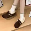 Zapatos Casuales para Mujer con Felpa Cálida Zapatos de Mujer 2026 Nuevo Invierno Mocasines Versátiles Casual Francés Zapatos de Algodón con Piel