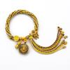 Pulsera thangka de la Madre de la Gracia Verde Zakiram Manjusri de la riqueza, cuerda de reencarnación estilo Xizang, cuerda de mano tejida a mano Xizang