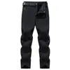 5886D Pantalones de Montañismo para Hombre de Otoño e Invierno Forrados de Polar Talla Grande Pantalones de Carga Forrados de Polar Cálidos Impermeables a Prueba de Viento Senderismo