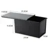 Molde para Pan Grueso de Acero al Carbono Transfronterizo Molde Dorado Corrugado para Tostadas con Tapa Herramientas para Hornear Pasteles Venta al por Mayor Personalizada
