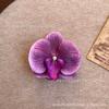 Cabeza de Flor de Phalaenopsis de Película Artificial Impresa en 3D Horquilla para el Cabello de Celebridad de Internet Souvenir de Boda Caja de Dulces de Boda Flores Falsas Decoradas a Mano