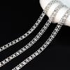 Corrente de diamante acessórios diy corrente de garra de três fileiras acessórios de alça de ombro de metal para vestido de noiva acessórios para roupas corrente de pérolas costura corrente de strass