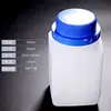 Botella Cuadrada de Plástico con Tapa Azul, Botella de Plástico con Tapa Antirrobo y Tapa Interior, Botella para Muestras de Laboratorio con Tapa Azul de Plástico PE Botella Cuadrada