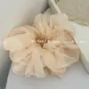 Novo Estilo de Elástico de Cabelo Estilo Preguiçoso, Versão Coreana, Scrunchie Elegante e Gracioso de Chiffon com Pérolas, Acessório de Cabelo de Alta Qualidade