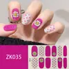 12 Dedos Blanco Sin Hornear Calcomanía para Uñas Calcomanía Completa Impermeable y Duradera Parche de Uñas para Arte de Uñas Estilo Simple Calcomanía para Uñas Película de Esmalte para Uñas
