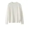 Suéter de Tricô Feminino Veludo Bouclé Gola Redonda Manga Raglã Caxemira Seda Solto Emagrecedor Simples Versátil