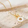 Comercio exterior transfronterizo simple moda titanio acero collar mujeres no se desvanece lujo todo combina personalidad estilo coreano cadena clavícula joyería