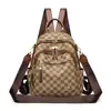 Mochila Feminina Multifuncional Casual para o Dia a Dia 2026 Mochila Xadrez Versátil Simples de Grande Capacidade Bolsa de Viagem