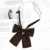 Pajarita de Plumas Femenina Uniforme Jk Color Sólido Estilo Academia Camisa Accesorios de Uniforme Escolar Traje de Marinero Decoración de Lazo Accesorio de Moda