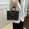 Nuevo bolso de mano casual portátil de textura simple de color sólido de gran capacidad estilo coreano 2024 para mujer