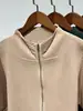 Cardigan de Tricô Novo Miyake Top Jaqueta Feminina com Zíper Outono Nanyou Roupas Femininas Dongdaemun Coreana Venda Direta da Fábrica
