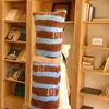 Almohada larga de apoyo de forro polar de invierno para niñas, almohada de apoyo para sujetar las piernas al dormir, almohada para dormir en el rincón de la ventana en otoño e invierno, cojín de respaldo para sofá