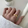 Novo anel de bambu estilo chinês para mulheres, simples e empilhável, popular no Xiaohongshu, anel aberto requintado e de luxo leve, anel de dedo indicador da moda