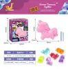 Disco de Pintura de Yeso para Niños Simulación DIY con Diseño de Triceratops, Juguete Creativo de Graffiti para Niños y Niñas
