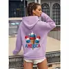 Sudadera con Capucha Transfronteriza para Mujer Estampado del Día de la Independencia Americana Pulóver Holgado Amazon Comercio Exterior Una Pieza al por Mayor