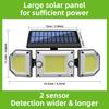 Iluminação Externa para Parede de Casa, Parque, Rua, Luz de LED com Sensor de Movimento, Luz Solar para Jardim Externo