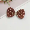 Tela Dibujos Animados Lunares Estampado de Corazón Lazo Hecho a Mano DIY Accesorios para el Cabello Ropa Ropa de Muñeca Accesorios de Decoración para Mascotas