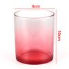 Vaso de Vela Perfumada para Cabello Lacio Portavelas de Vidrio Esmerilado Vaso Vacío Adorno Contenedor de Vela de Botella de Vidrio con Tapa Fragancia DIY