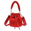 Bolso de felpa de nicho para mujer, bolso bandolera portátil con cordón, estilo coreano, para otoño e invierno, 22 unidades
