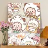Pintura a Óleo Digital de Anime DIY Pintado à Mão Pintura com Coloração Acrílica Colorir à Mão Decoração de Casa Ornamentos Periféricos de Desenho Animado