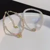 Pulsera de Perlas con Lazo, Pulsera de Cristal Rosa de Lujo Ligero y de Gama Alta, Pulseras Apilables de Cuentas, Cuentas de Transferencia de Nicho para Niñas