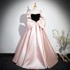 Vestido de Noche para Mujer 2026 Nuevo Estilo de Lujo Ligero Nicho de Lujo Francés Princesa Noche Anfitrión Examen de Arte Rosa