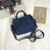 Bolsa Transversal Jeans de Alto Acabamento, Estilo Coreano, Bolsa de Mão Simples e Estilosa para Estudantes, Bolsa de Ombro de Moda Casual, Tendência