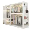 Guarda-roupa de aço guarda-roupa aberto quarto de casa cabideiro de chão painel de pegboard guarda-roupa de aço simples